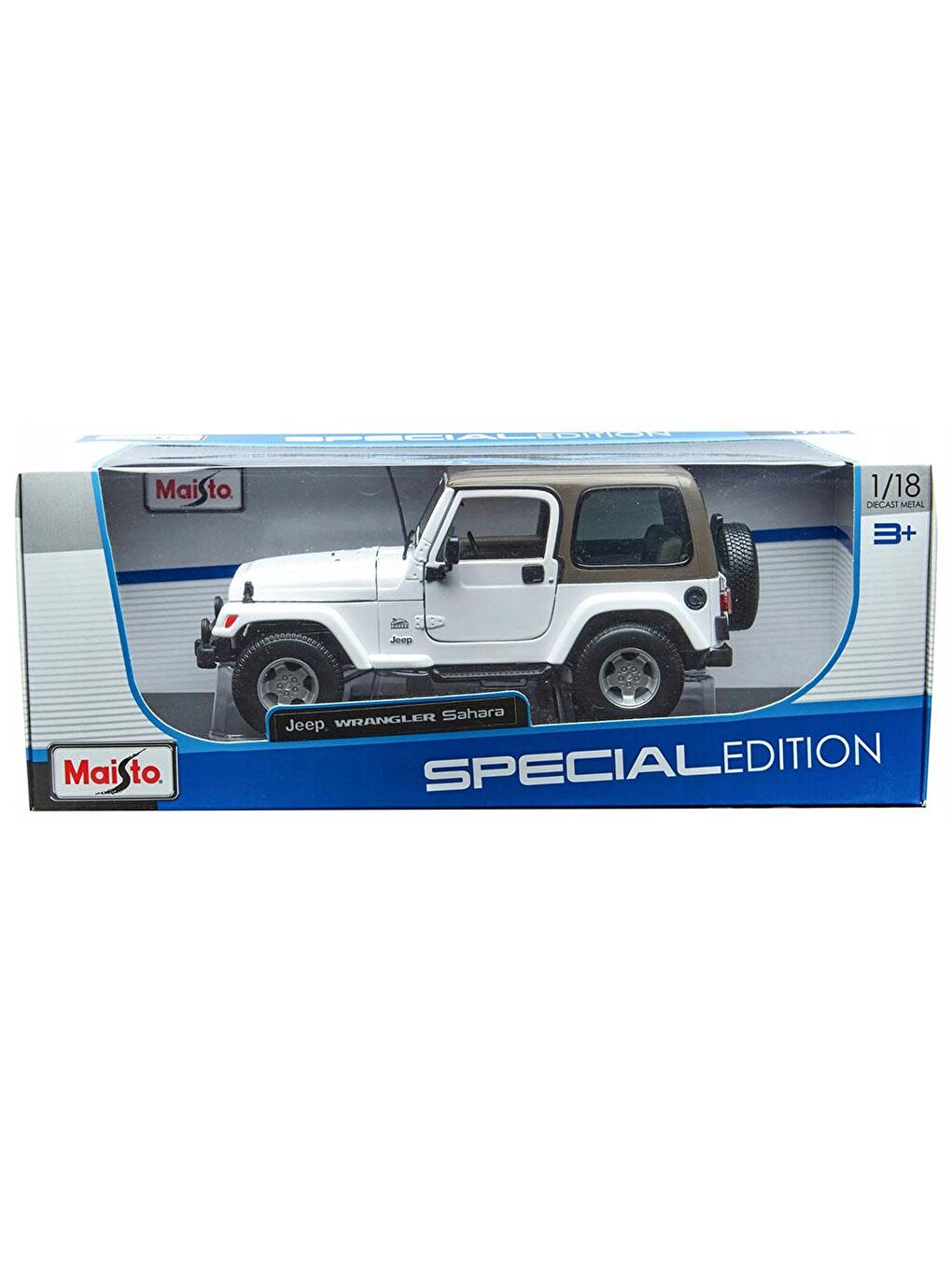 Maisto Karışık 1/18 Jeep Wrangler Sahara - Beyaz - 3