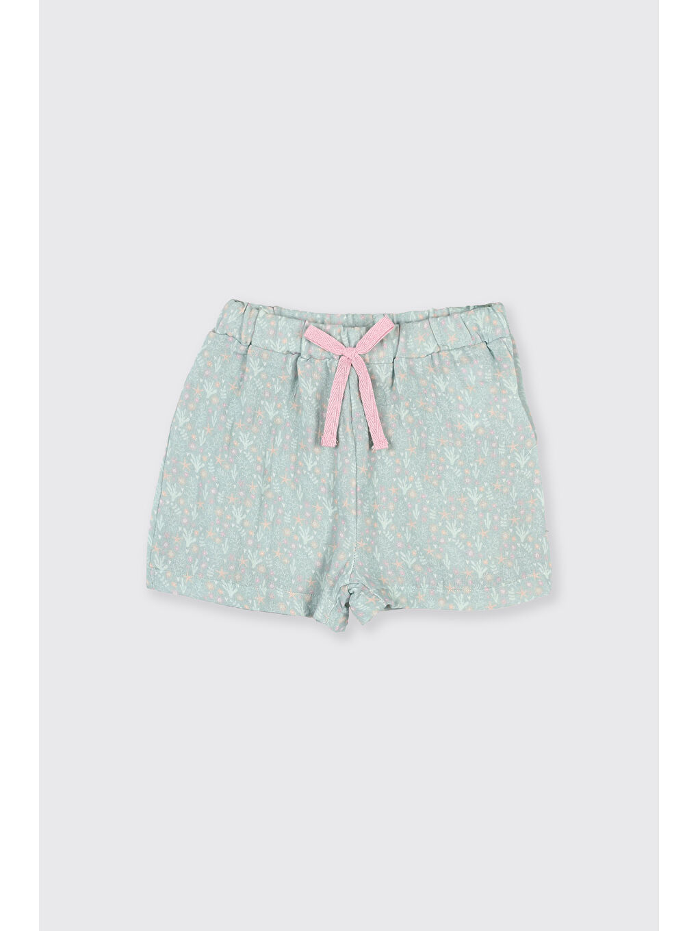 Yeşil Kız Çocuk Deniz Altı Desenli Mint Pijama Takımı-1