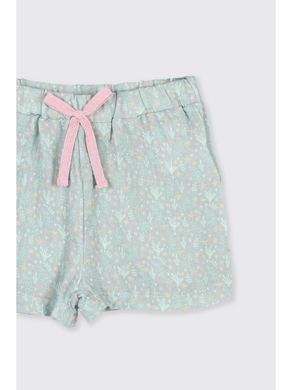 Yeşil Kız Çocuk Deniz Altı Desenli Mint Pijama Takımı-2