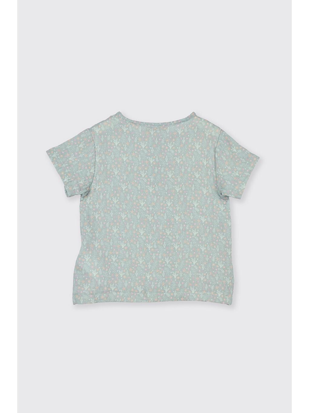 Yeşil Kız Çocuk Deniz Altı Desenli Mint Pijama Takımı-3