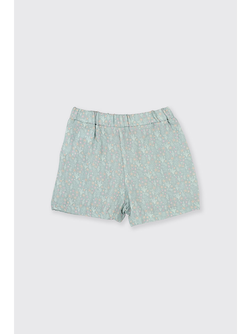 Yeşil Kız Çocuk Deniz Altı Desenli Mint Pijama Takımı-5