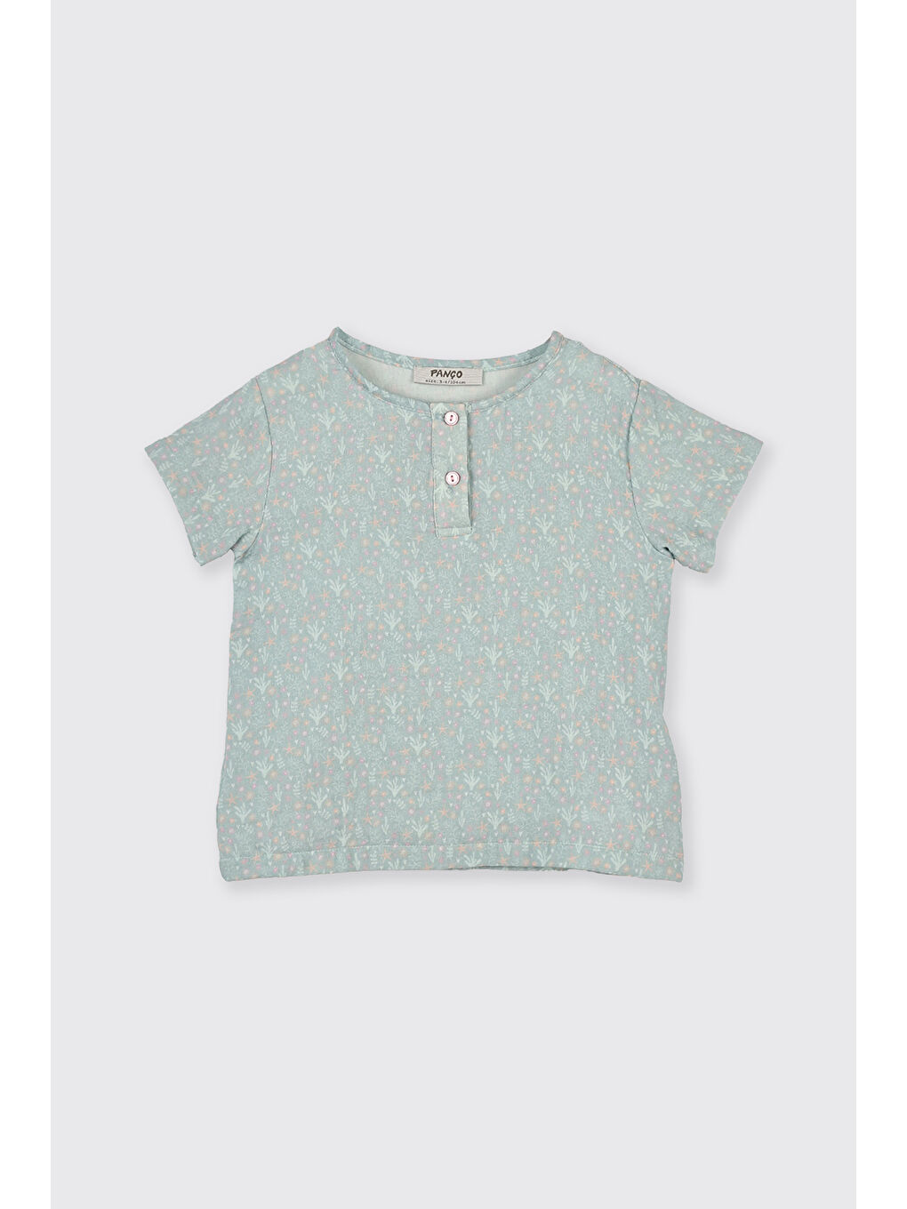 Yeşil Kız Çocuk Deniz Altı Desenli Mint Pijama Takımı-6