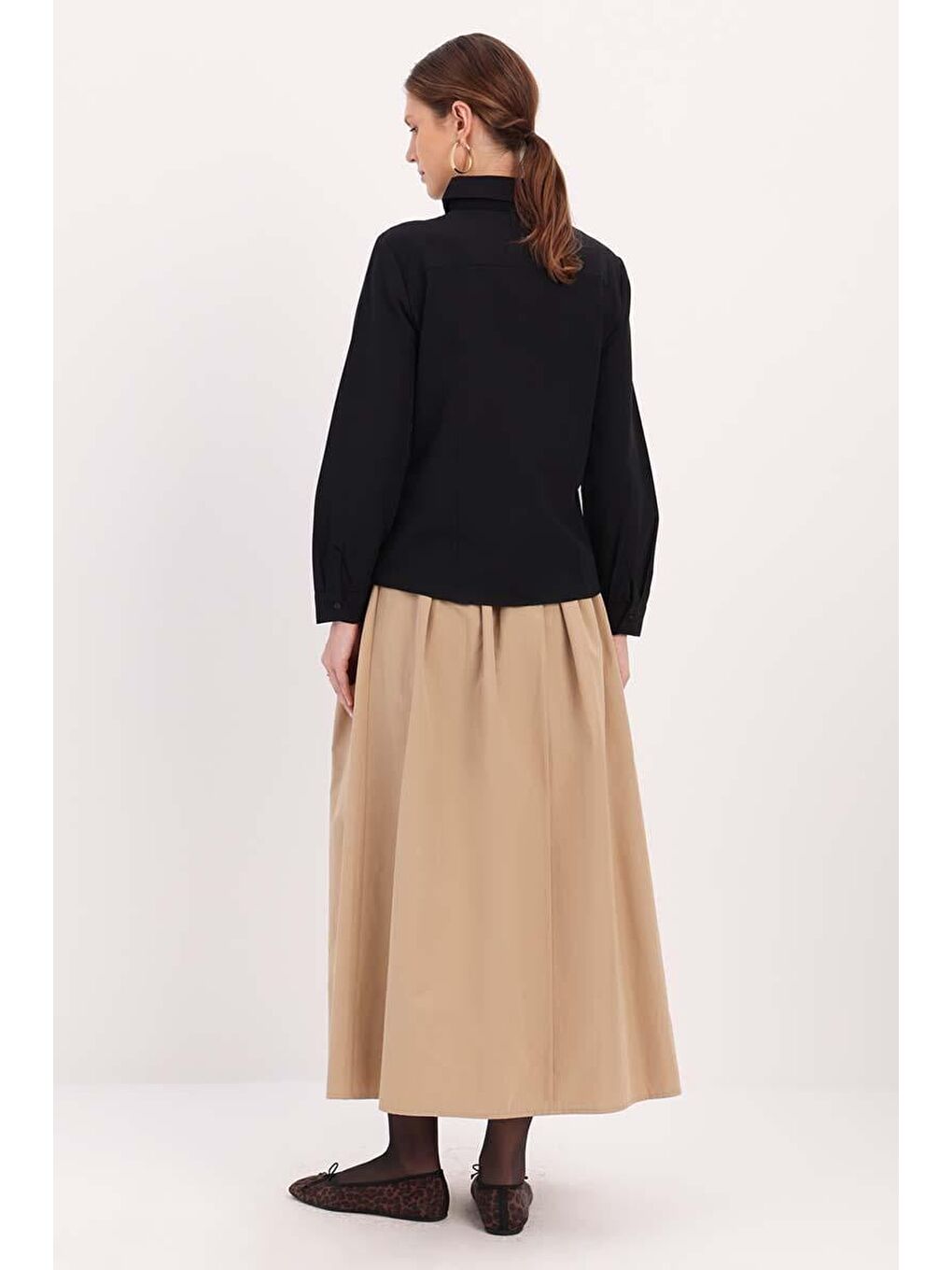 Siyah Pensli Regular Fit Basic Gömlek-3