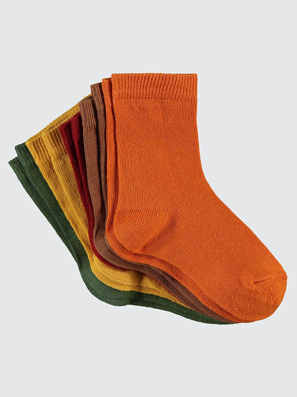 Bej Boys Erkek Çocuk 5'li Soket Çorap 2-12 Yaş Karamel-1