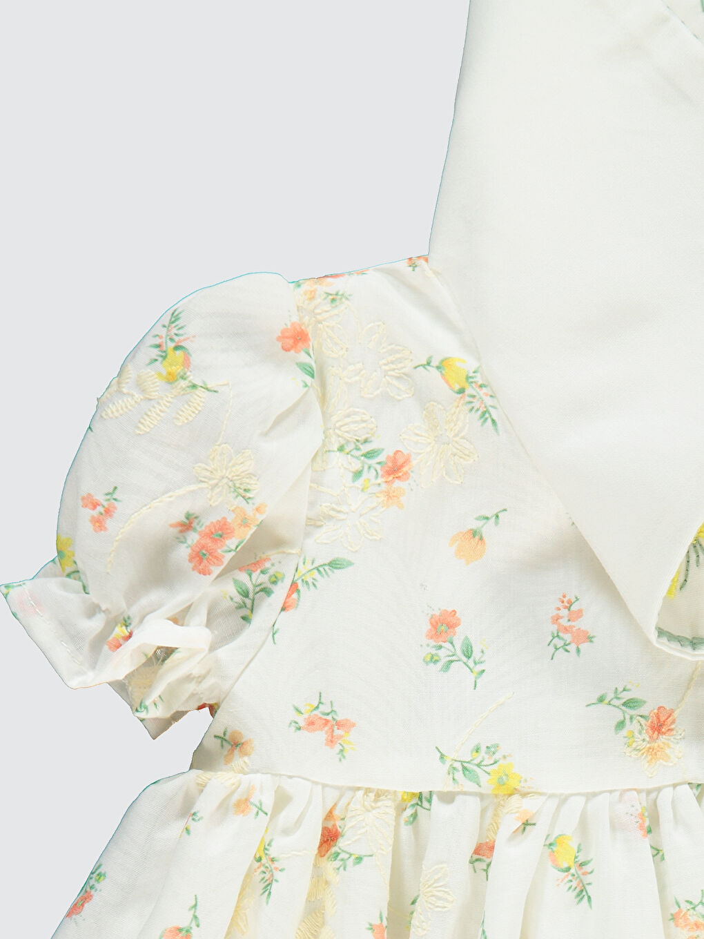 Kız Bebek Elbise 6-18 Ay Ekru-2