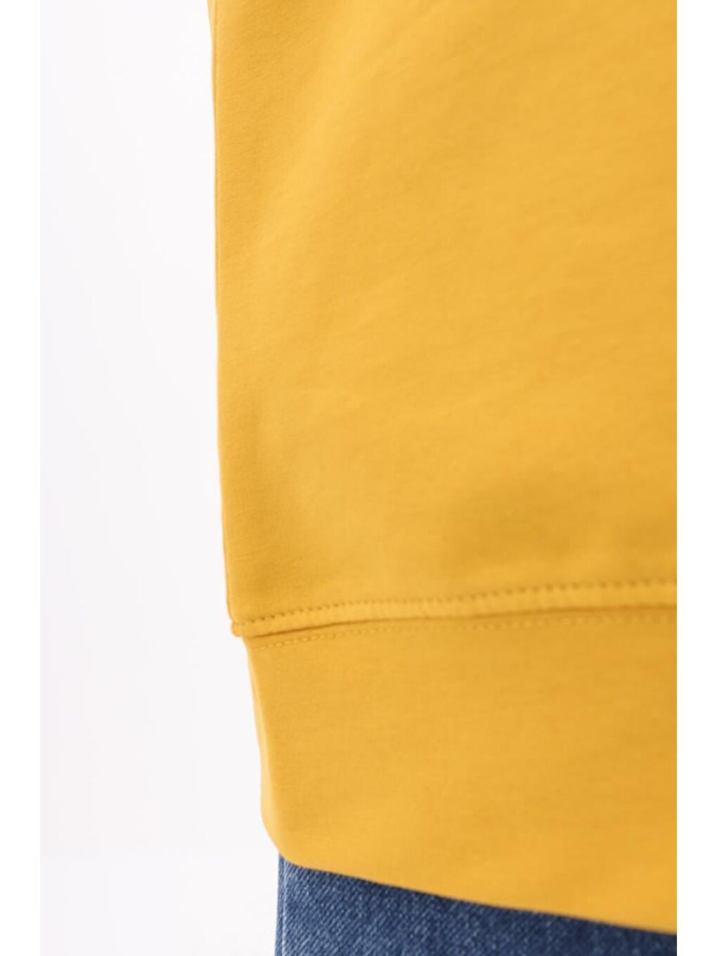 Sarı Bisiklet Yaka Reglan Kol Sweatshirt-4