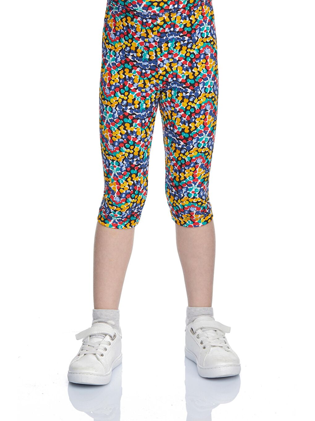Karışık Kız Çocuk Abstract Speckled Desen Kapri