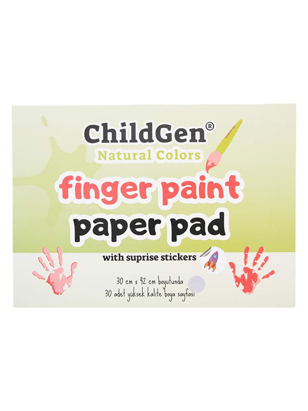 ChildGen Beyaz Parmak Boya Resim Defteri (Finger Paper Pad) - 2