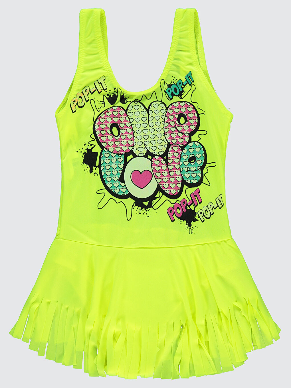 Girls Kız Çocuk Mayo 2-12 Yaş Neon Sarı