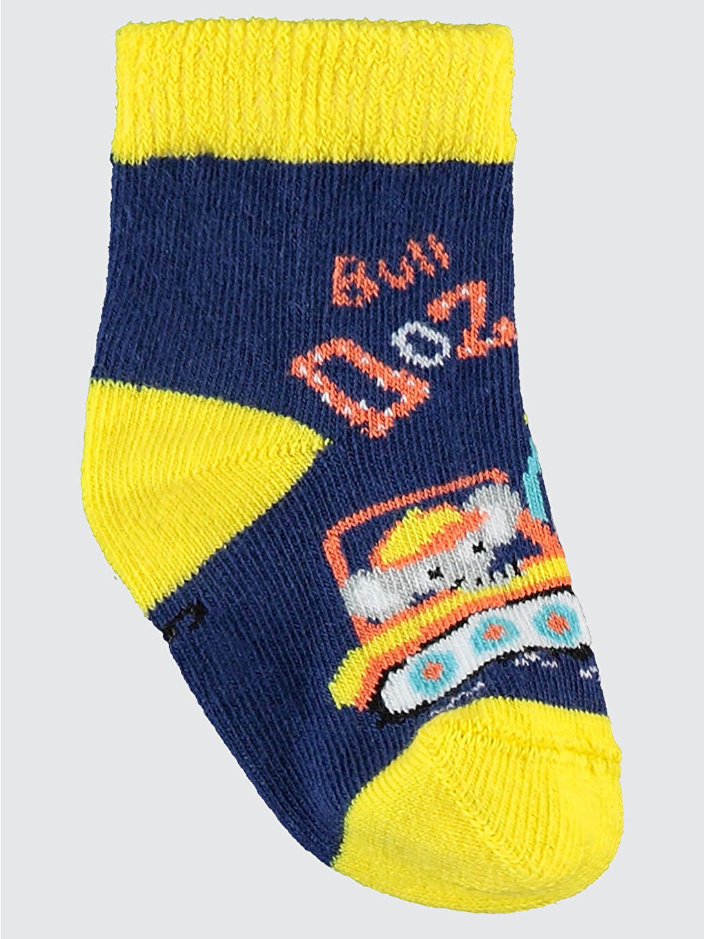 Erkek Bebek 3'lü Soket Çorap 6-18 Ay Sarı-2