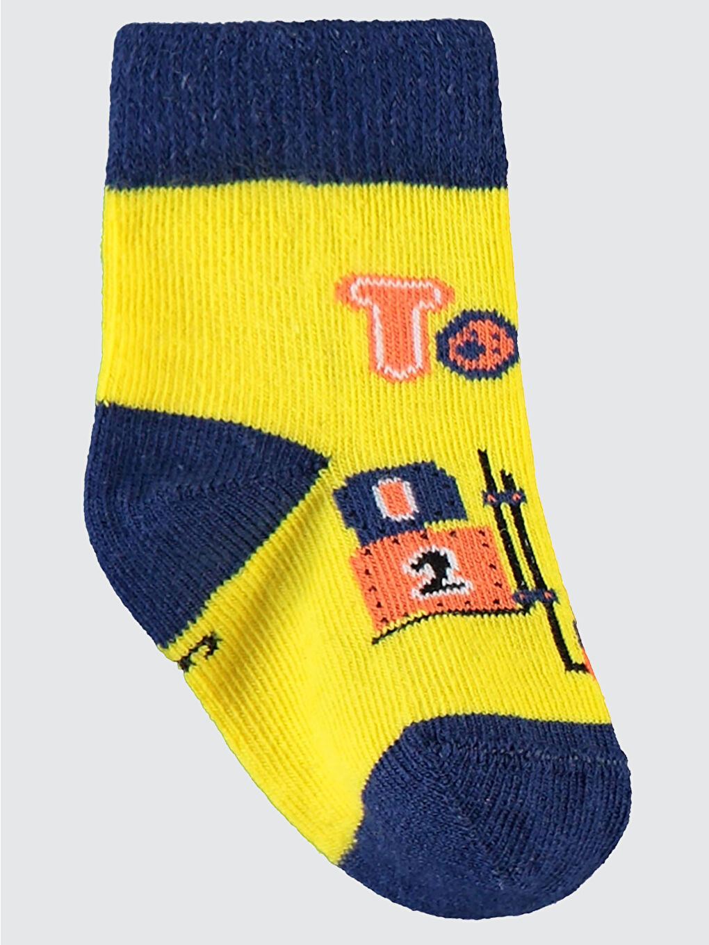 Erkek Bebek 3'lü Soket Çorap 6-18 Ay Sarı-4