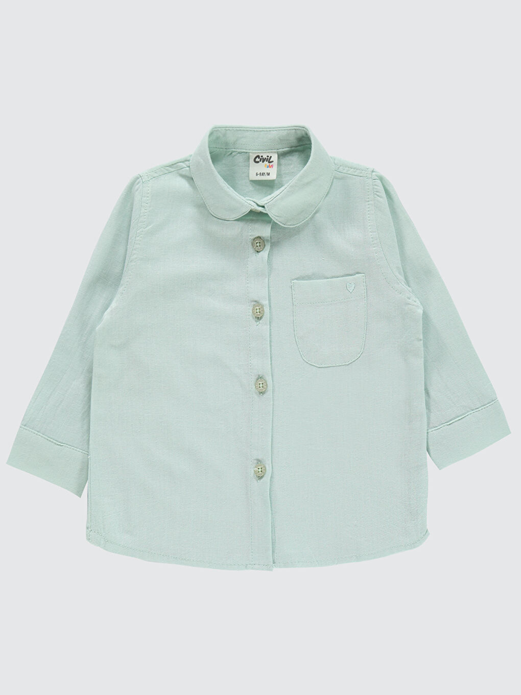 Baby Kız Bebek Gömlek 6-18 Ay Çağla Yeşili