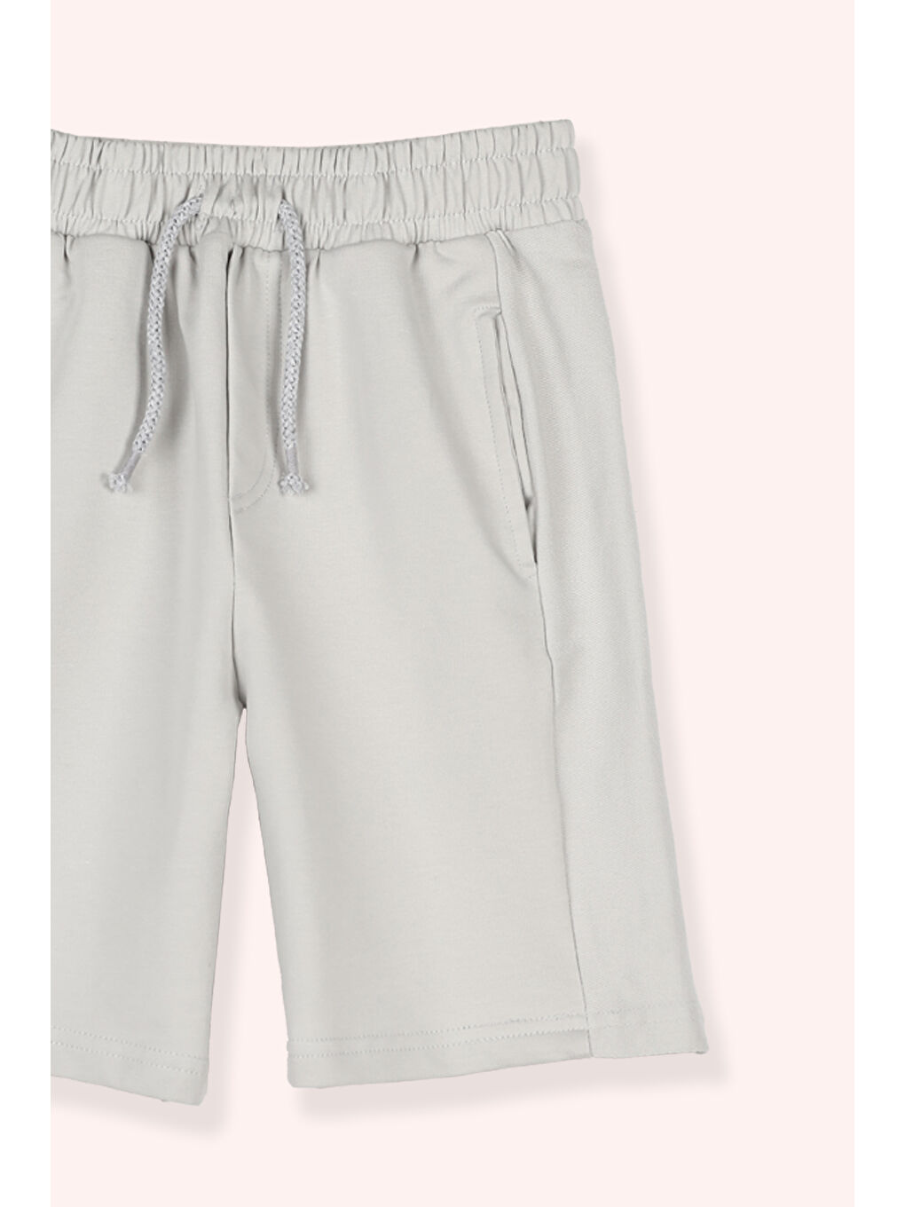 Erkek Çocuk Örme Gri Şort-1