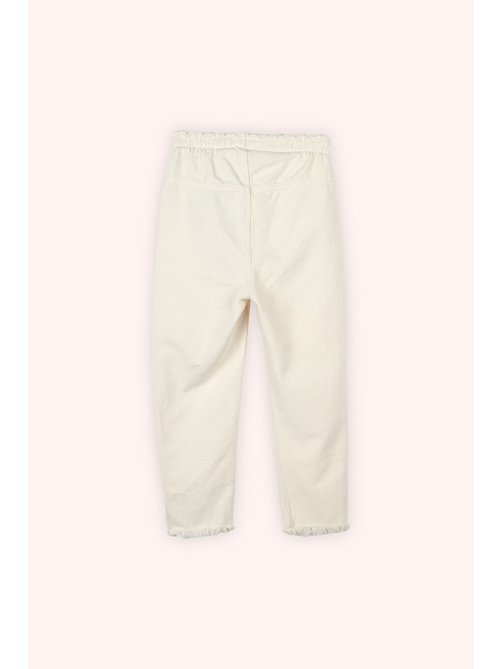 Kız Çocuk Beli Lastikli Bej Pantolon-2