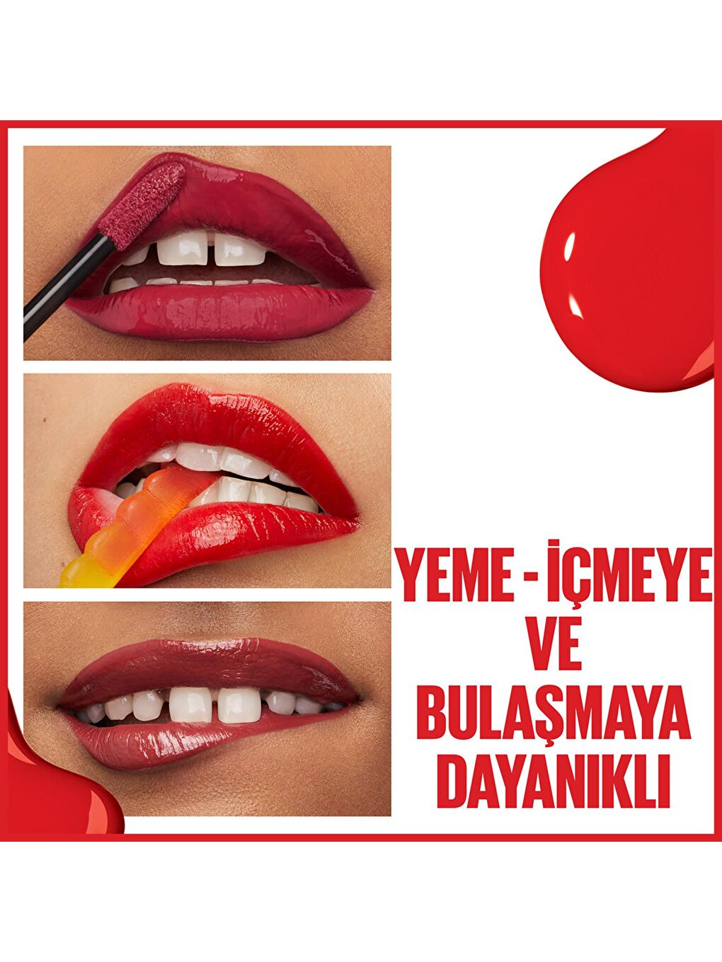 MAYBELLINE NEWYORK Kırmızı Super Stay Vinyl Ink Uzun Süre Kalıcı Likit Parlak Ruj 55 Royal - 8