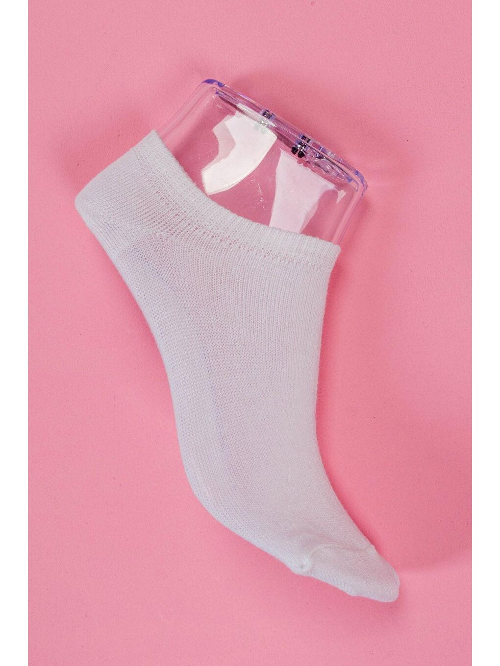 6'lı Kadın Beyaz Pamuklu Sneaker Çorap-1