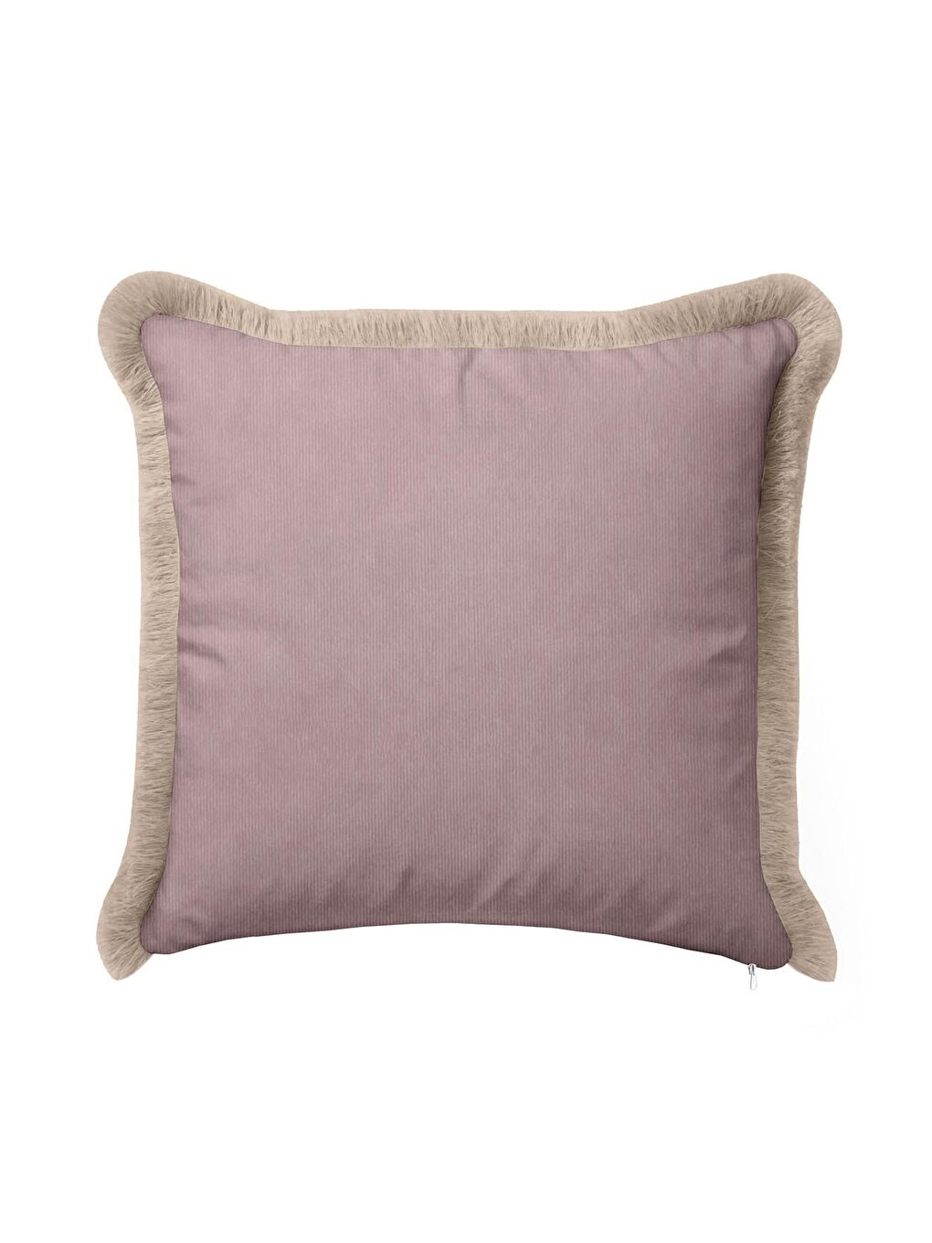 Karışık Vintage Lüks Pudra Saçaklı Yastık Kılıfı - Soft Pastel Country Bej Püsküllü Kırlent Kılıfı-2