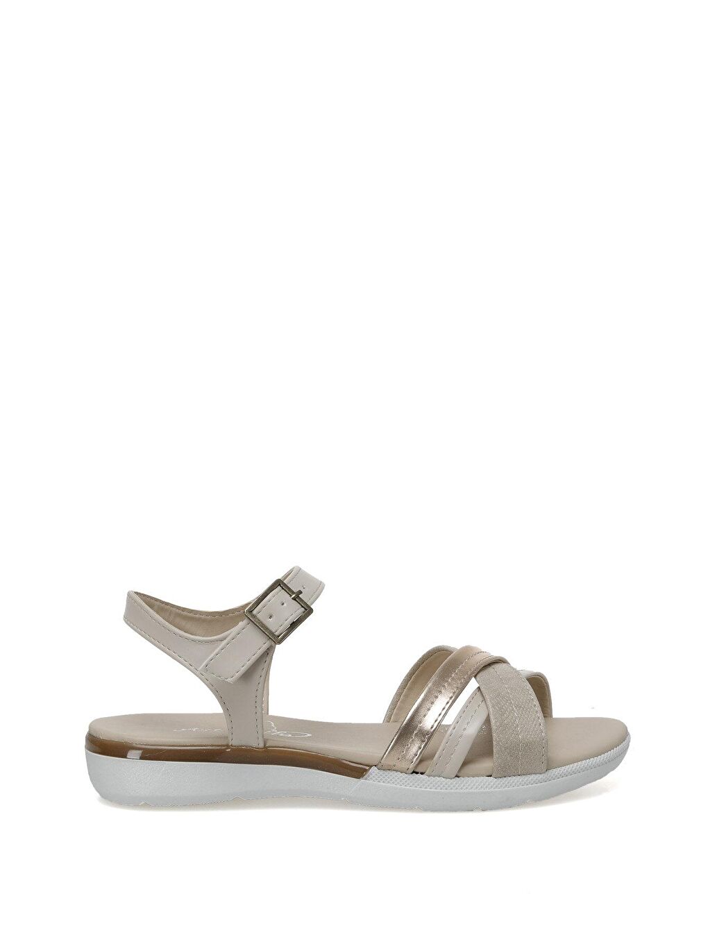 CS22061 2FX Bej Kadın Düz Sandalet