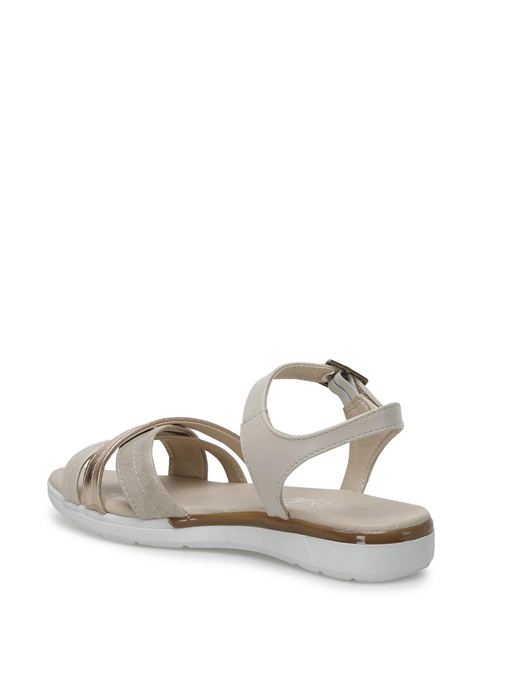 CS22061 2FX Bej Kadın Düz Sandalet-2