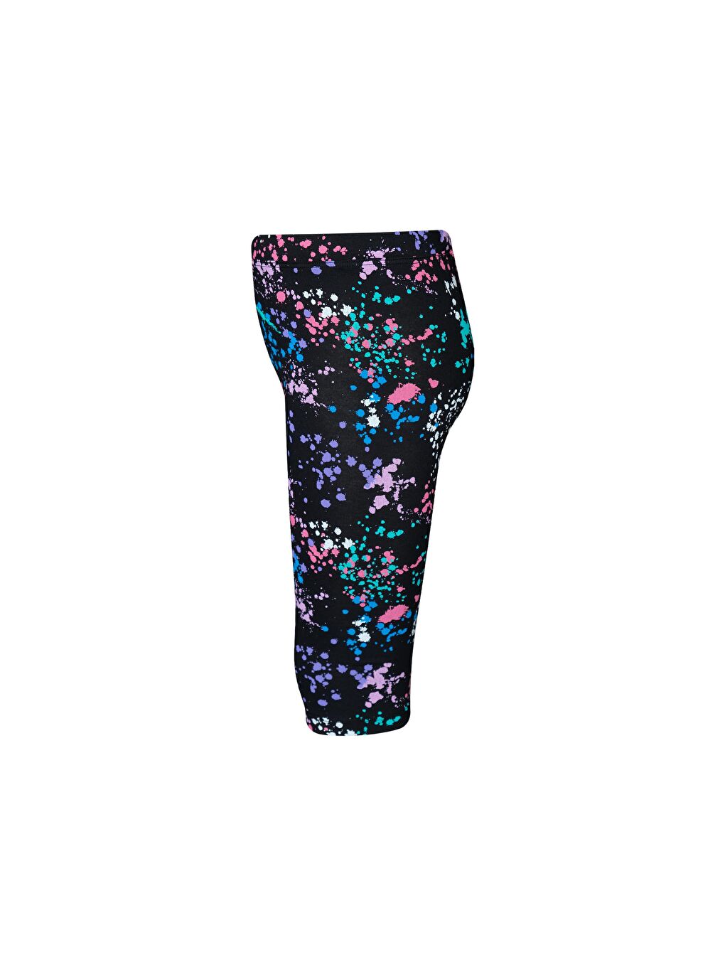 Siyah Kız Çocuk Spray Colors Desen Kapri-2