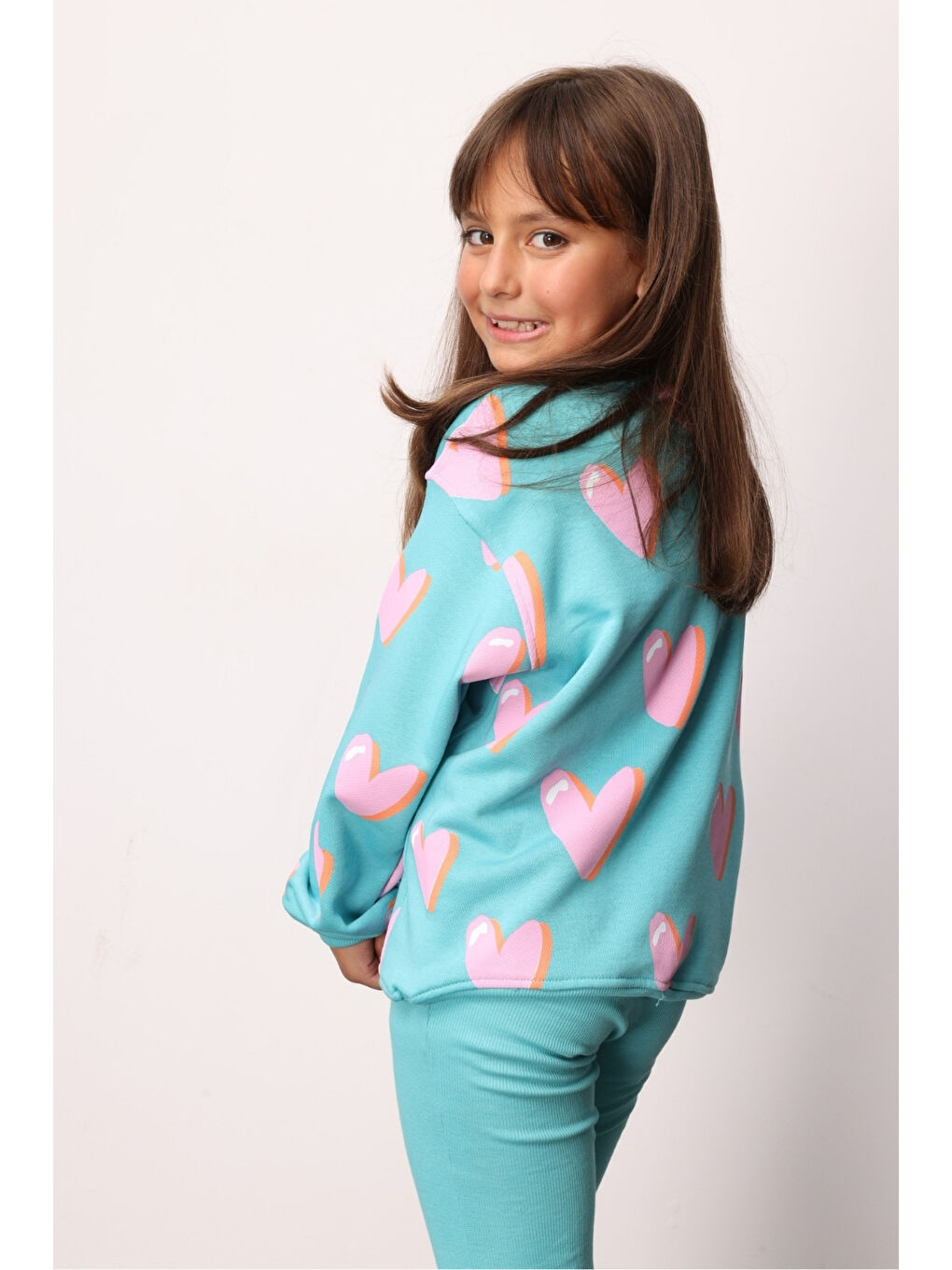 Pembe Fiyonk Baskılı Kız Çocuk Eşofman Takımı - Bonnie-2