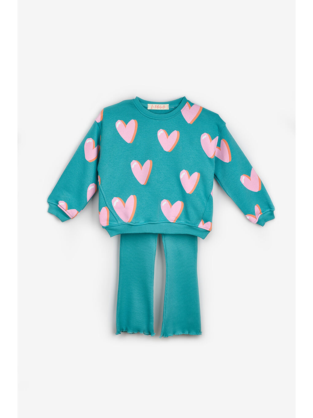 Pembe Fiyonk Baskılı Kız Çocuk Eşofman Takımı - Bonnie-4