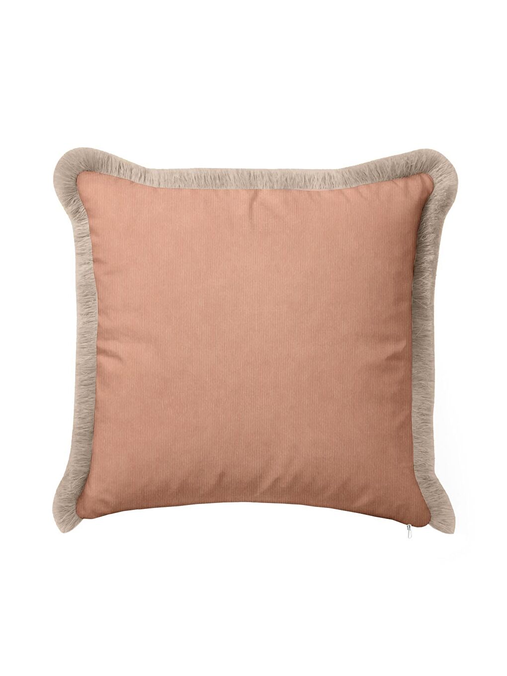 Karışık Zarif Modern Lüks Saçaklı Yastık Kılıfı - Pastel Pudra Tonu Bohem Bej Püsküllü Kırlent Kılıfı-2
