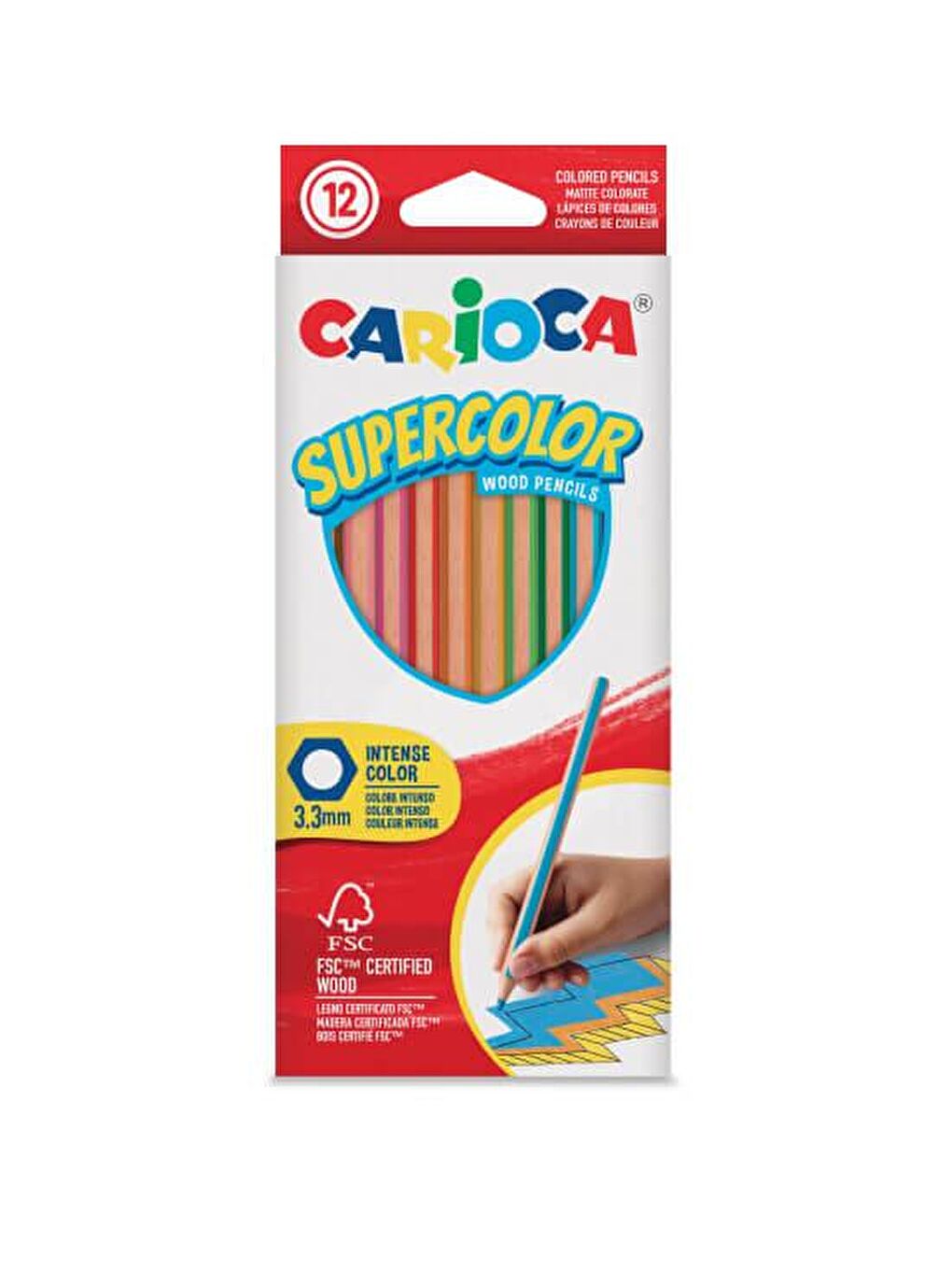 CARIOCA Karışık Supercolor Kuru Boya 12 Renk - 1