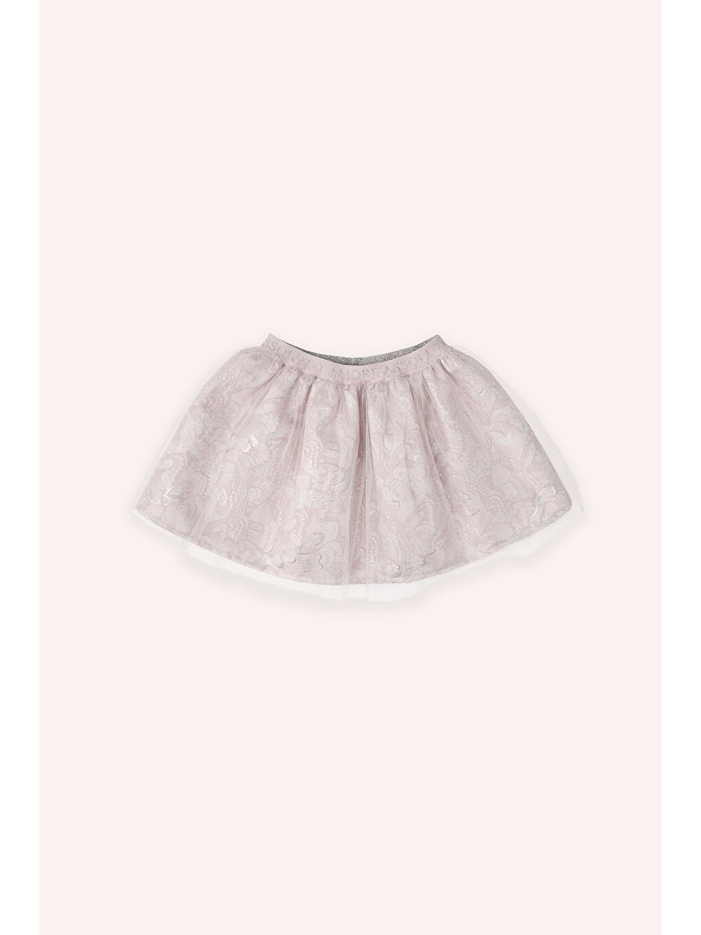 Kız Çocuk Tül Detaylı Beli Lastikli Pembe Etek