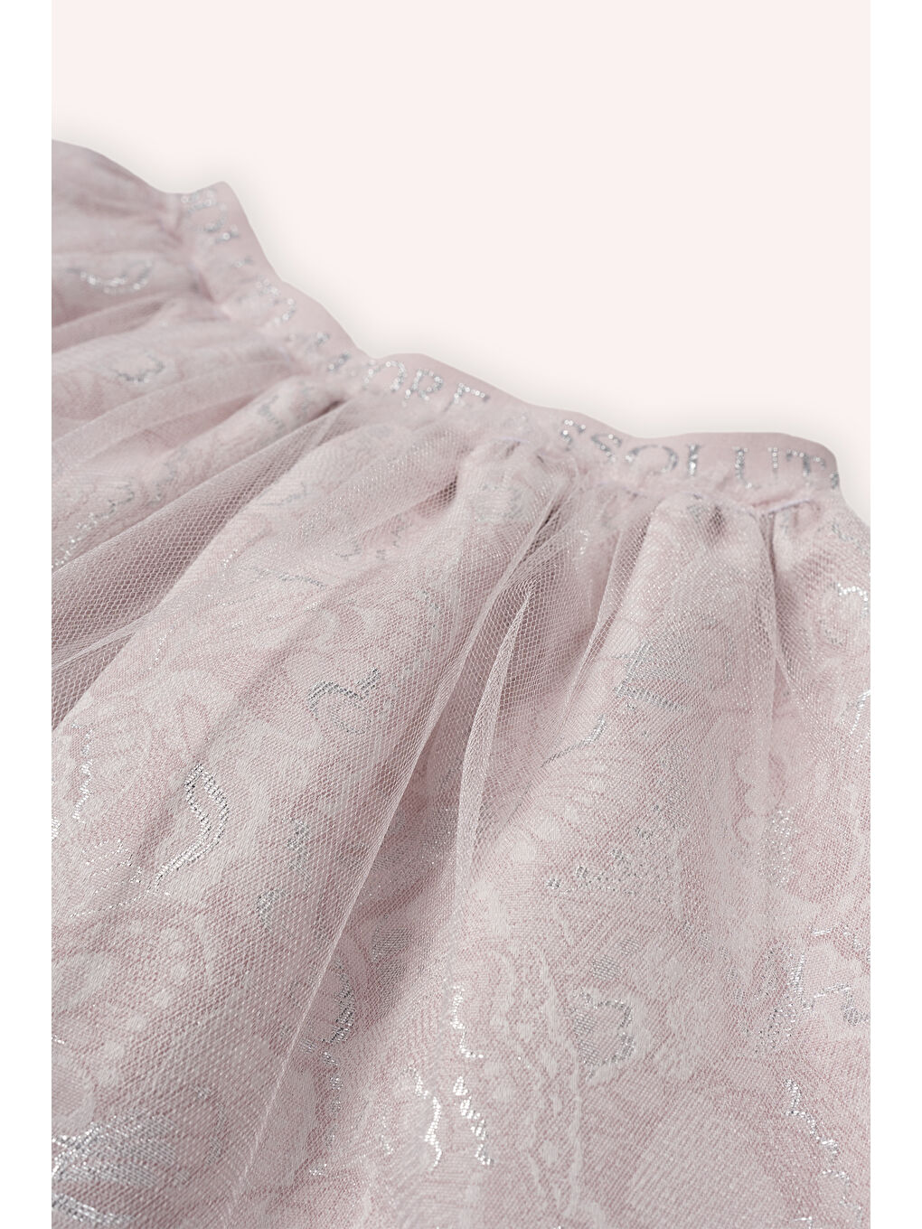 Kız Çocuk Tül Detaylı Beli Lastikli Pembe Etek-1