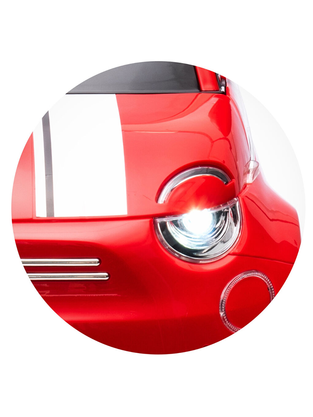 Fiat 500 Uzaktan Kumandalı Akülü Araba Beyaz-9