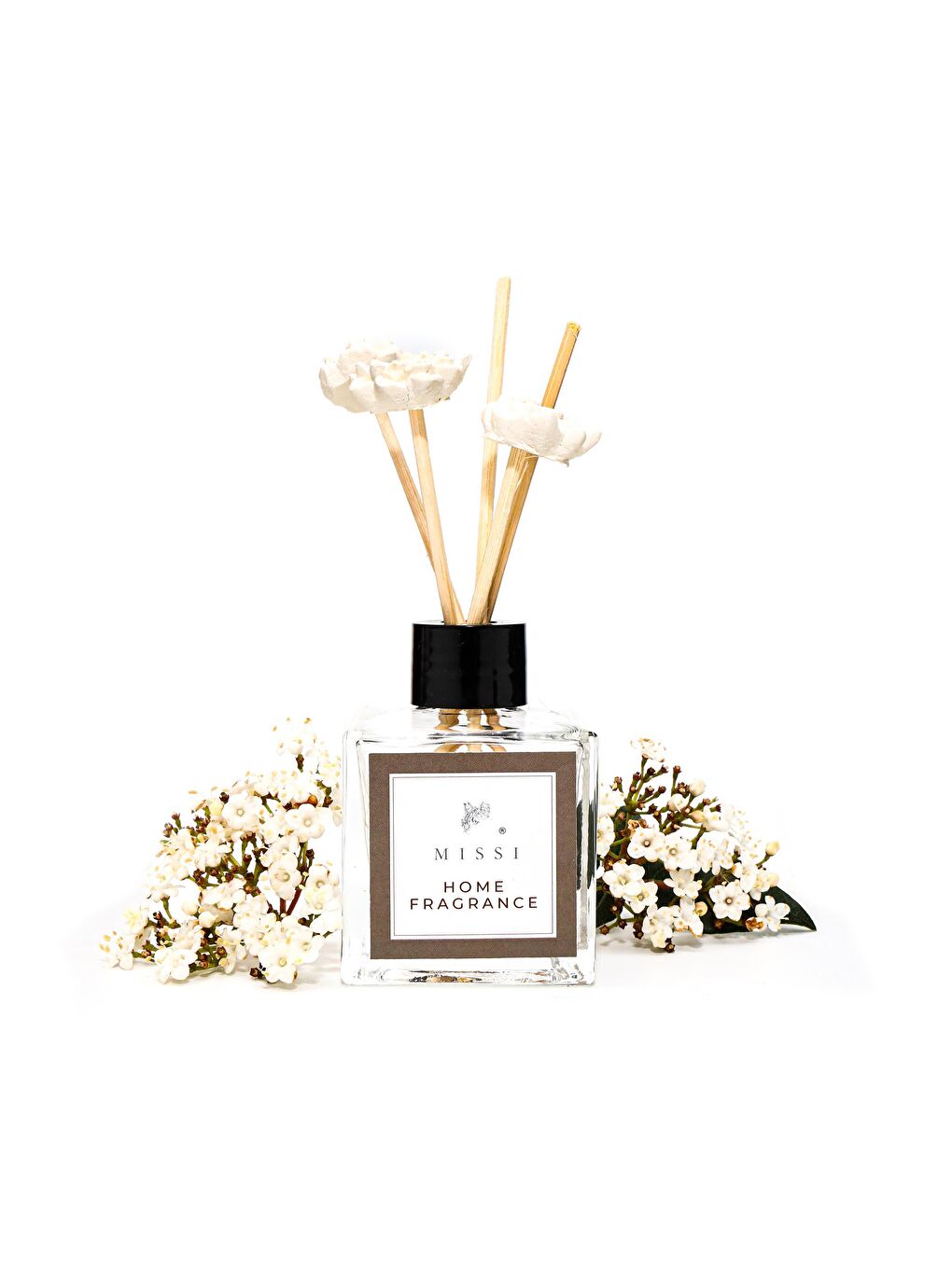 Ekru 50 ml Çiçek Bambu Çubuklu White Jasmine Oda Kokusu