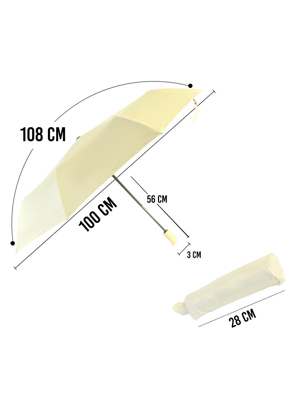 Moods Up Sarı Tam Otomatik UV Şemsiye-7