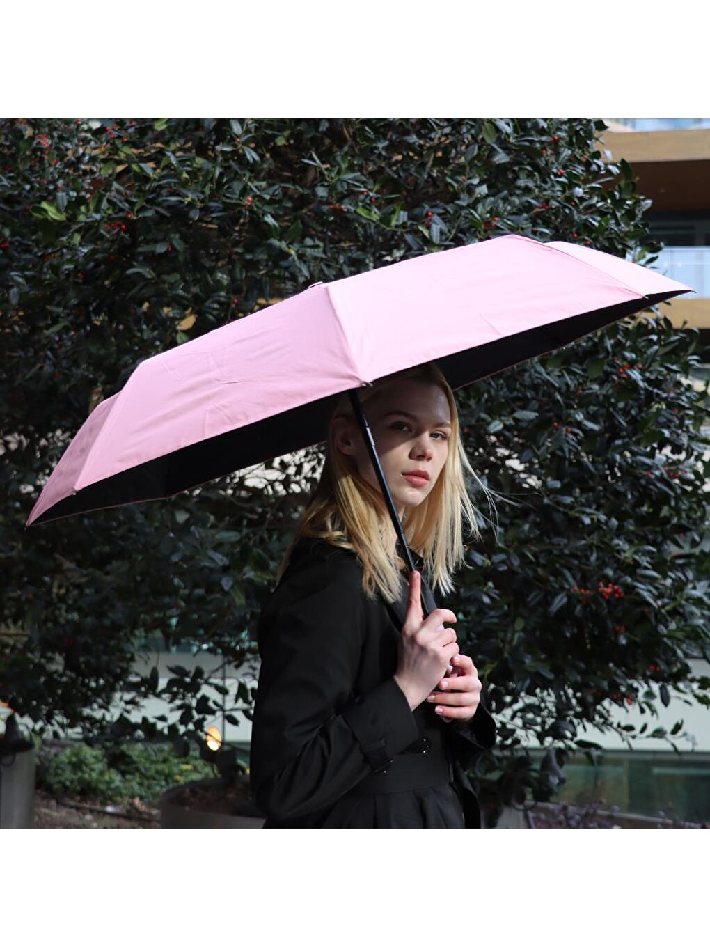 Moods Up Pembe Tam Otomatik UV Şemsiye-4