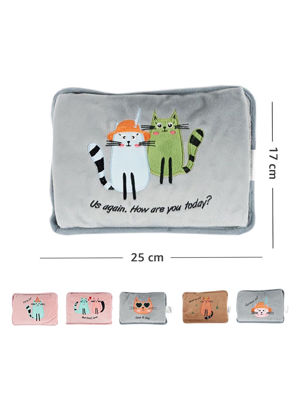 Cats Selamlayan Kedi Elektrikli Sıcak Su Torbası-4