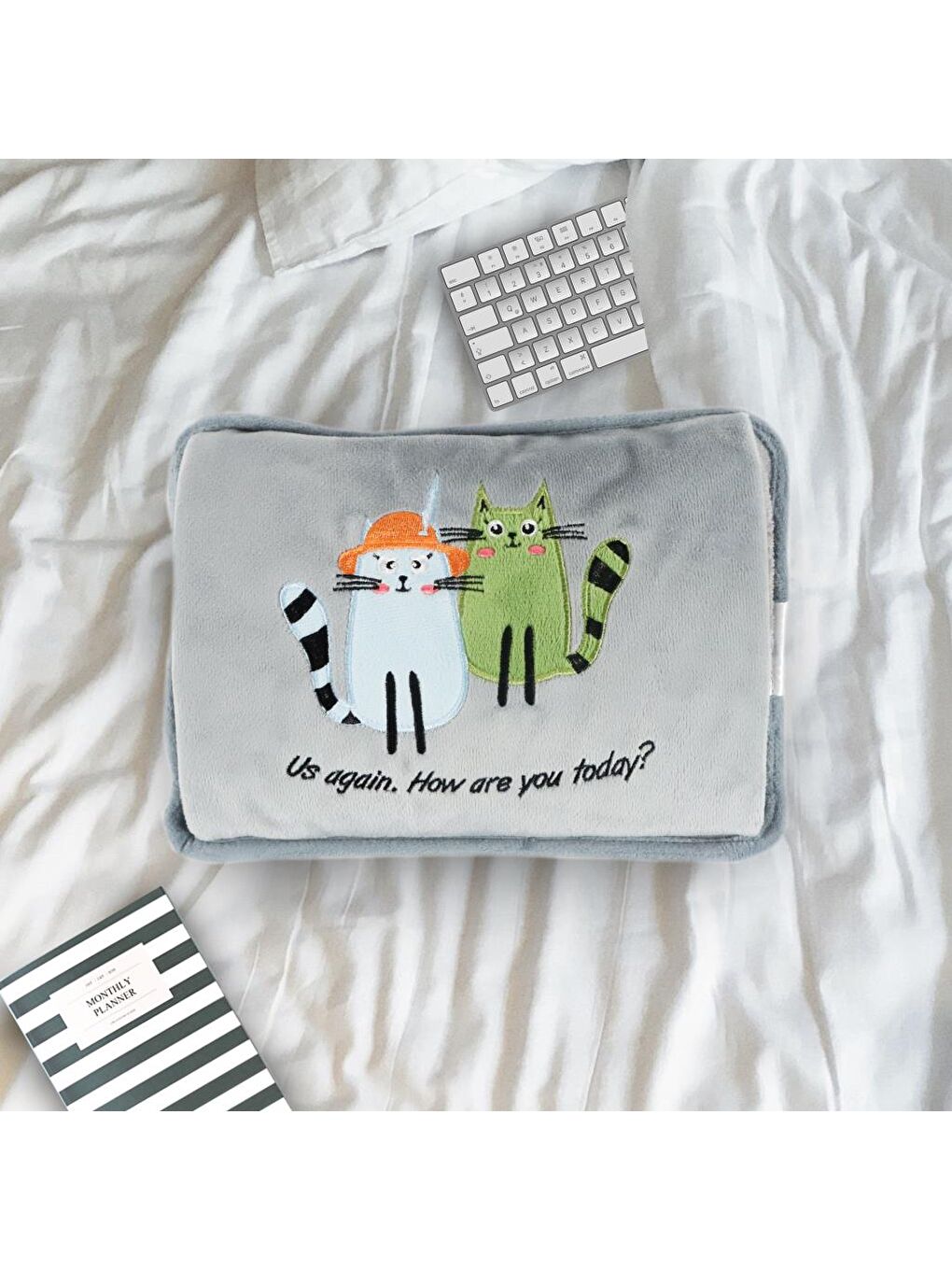 Cats Selamlayan Kedi Elektrikli Sıcak Su Torbası-8