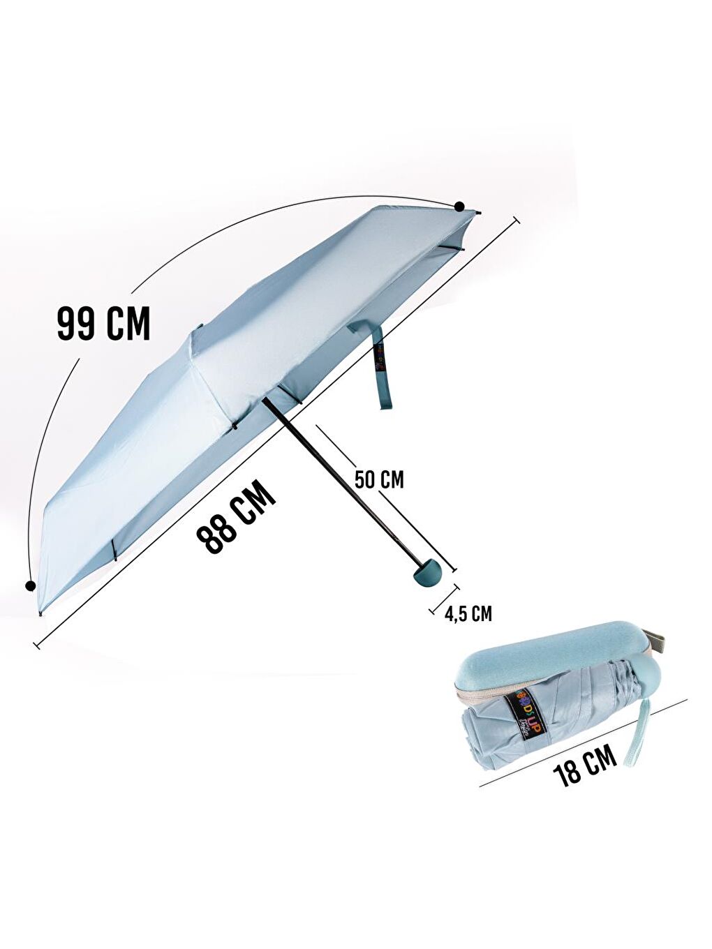 Moods Up Turkuaz Mini Şemsiye-8