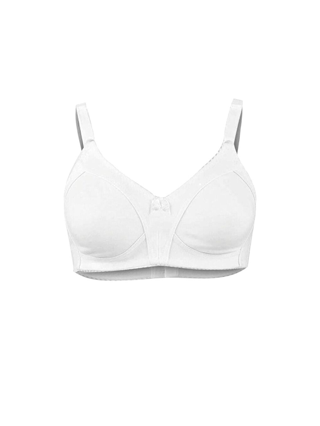 Kadın Beyaz Penye Toparlayıcı Balensiz  Ayarlanabilir Kalın Askılı Battal Desteksiz Kaliteli Sütyen