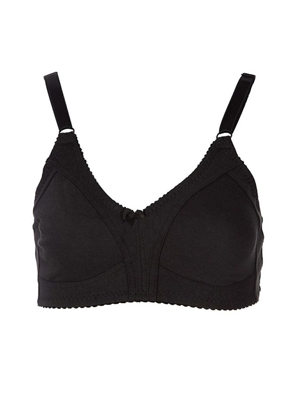 Siyah Kadın Penye Toparlayıcı Balensiz Ayarlanabilir Kalın Askılı Battal Desteksiz Kaliteli Sütyen