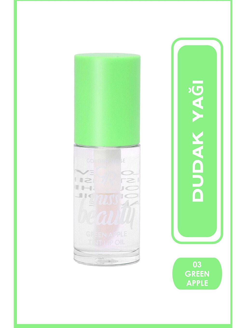 Miss Beauty Tint Lip Oil No: 03 Green Apple - Dudak Yağı