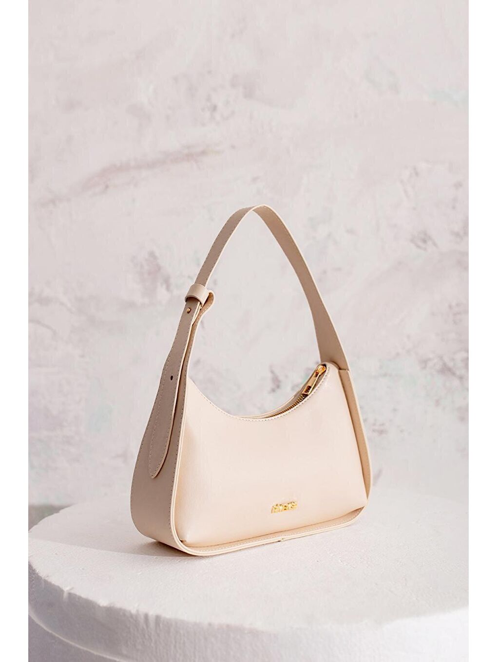 Ekru Kadın Krem El ve Omuz Çanta