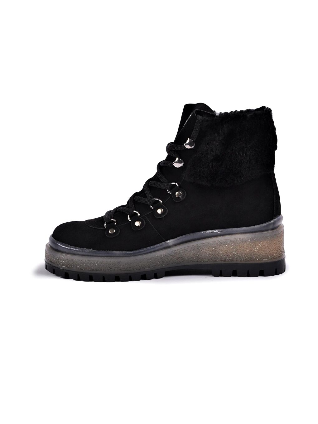 Karışık K4010 Siyah Süet Kadın Bot-2