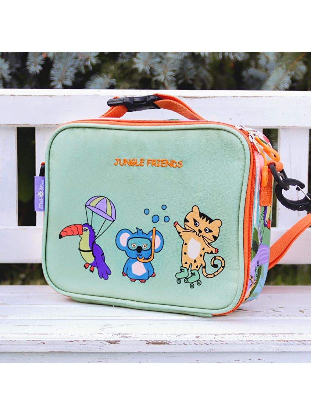 Milk&Moo Karışık Çocuk Sırt Çantası ve Isı Yalıtımlı Beslenme Çantası Seti Jungle Friends - 5