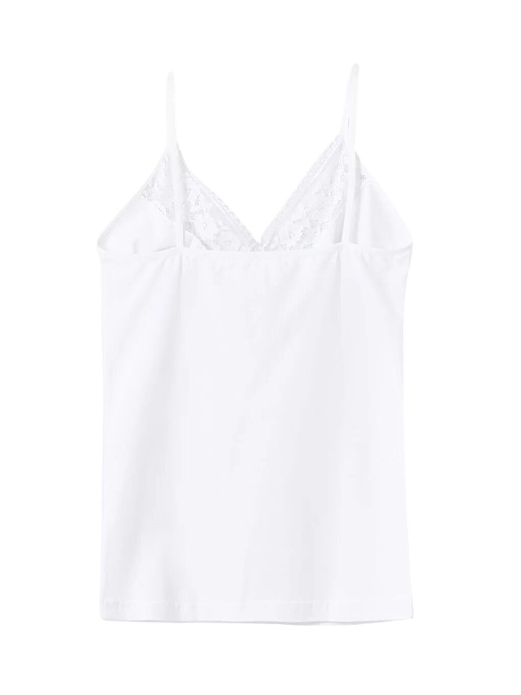 Beyaz Göğüs Dantel Askılı Kadın Atlet 2'li-1