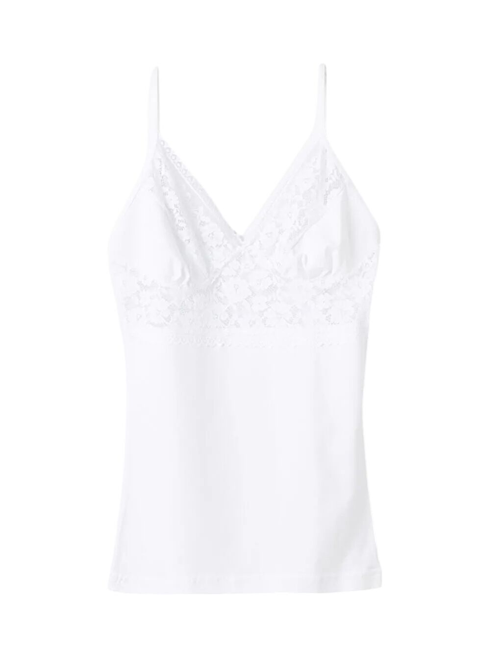 Beyaz Göğüs Dantel Askılı Kadın Atlet 2'li-2