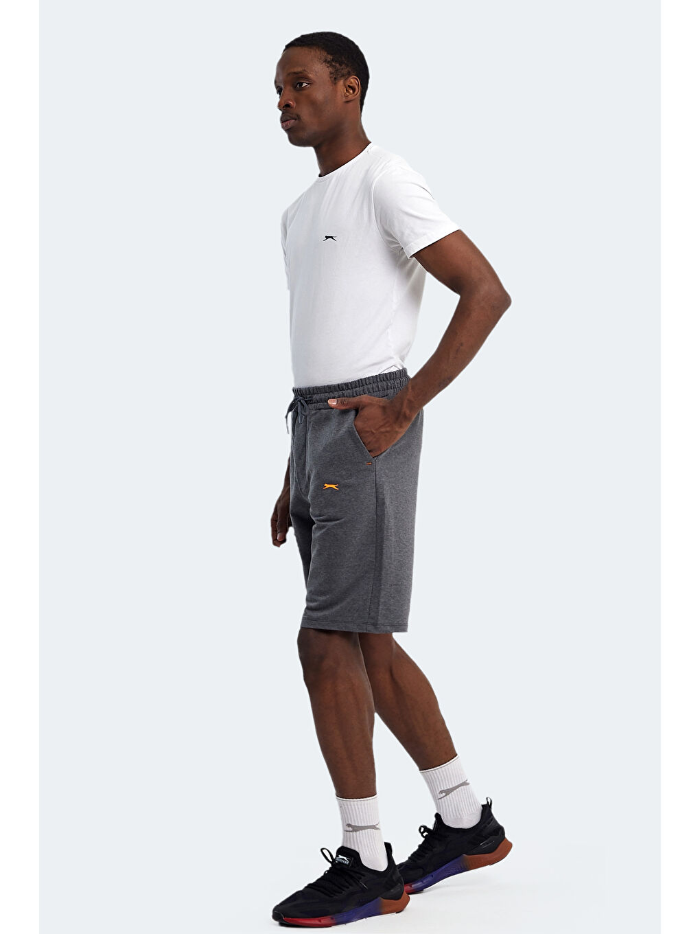 ZAHARI Erkek Şort Antrasit-5