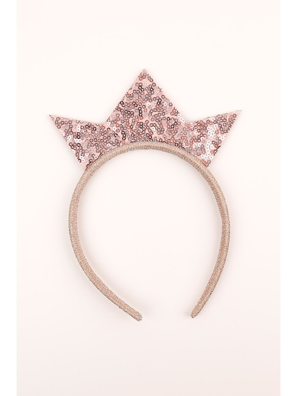 Pembe Rose Payetli Kız Çocuk Kraliçe Taç-2