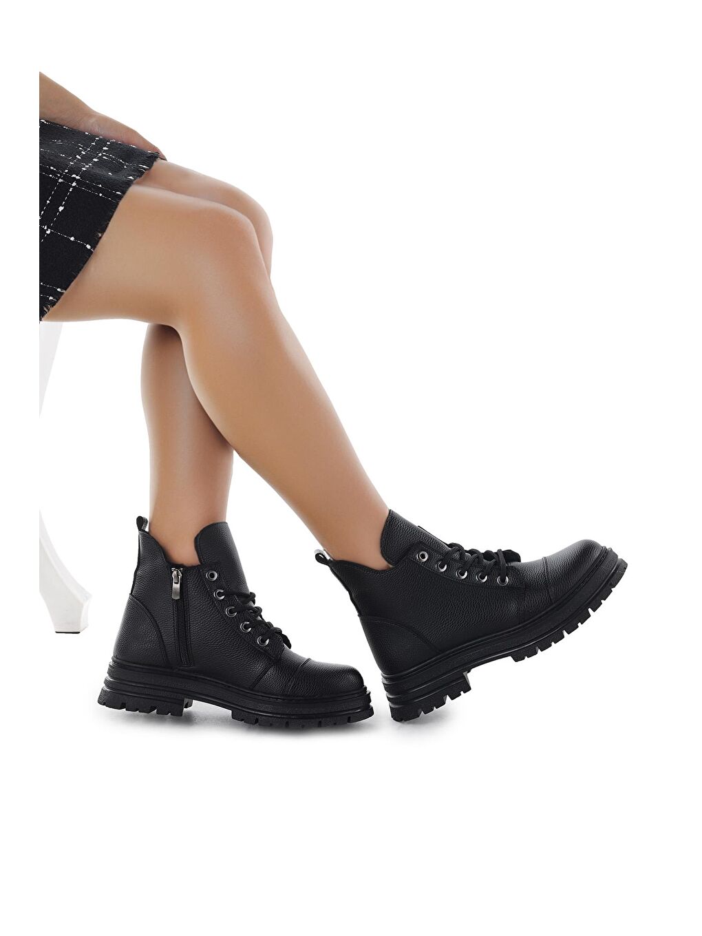 Siyah Termo Taban Kadın Günlük Bot Ayakkabı Floter Fls 03-1455-2