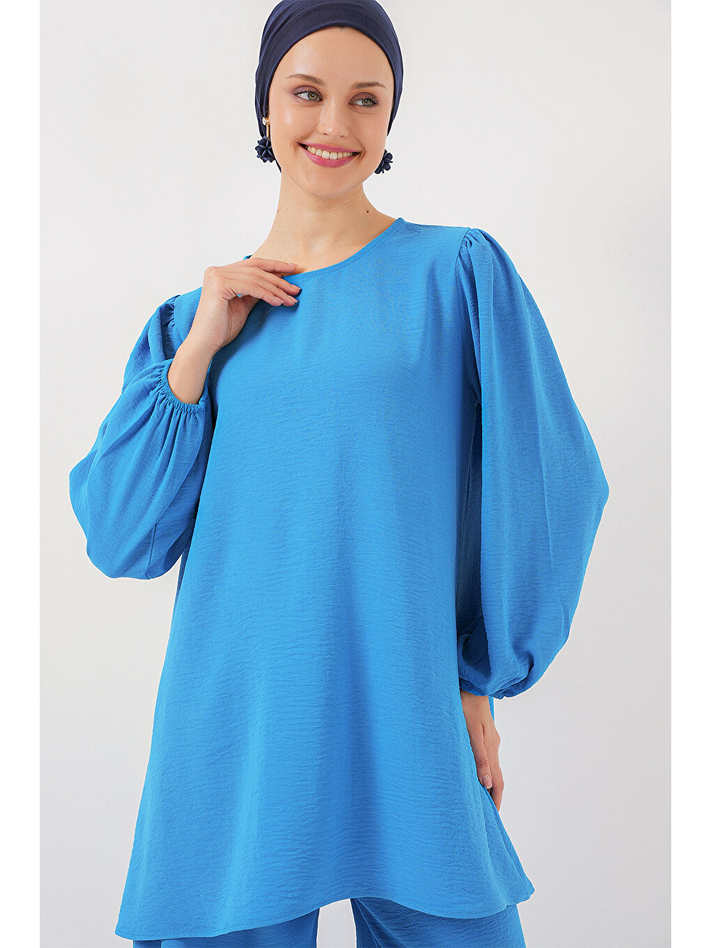 Ayrobin Tunik Pantolon Alt Üst Takım 6712 - Mavi-1