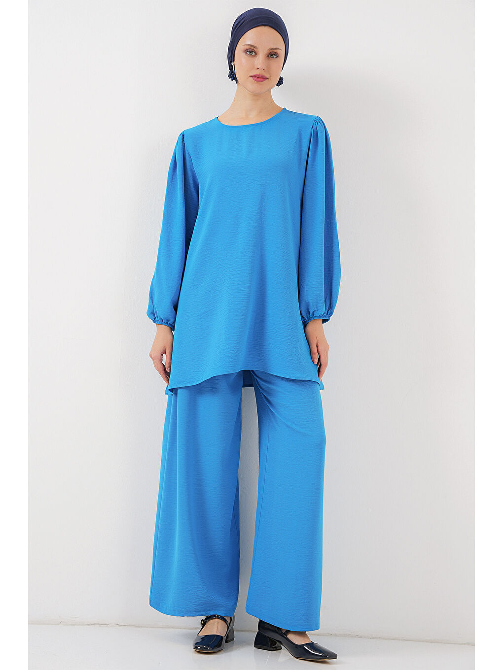 Ayrobin Tunik Pantolon Alt Üst Takım 6712 - Mavi-2